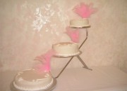 Three tier sliver tone cake stand