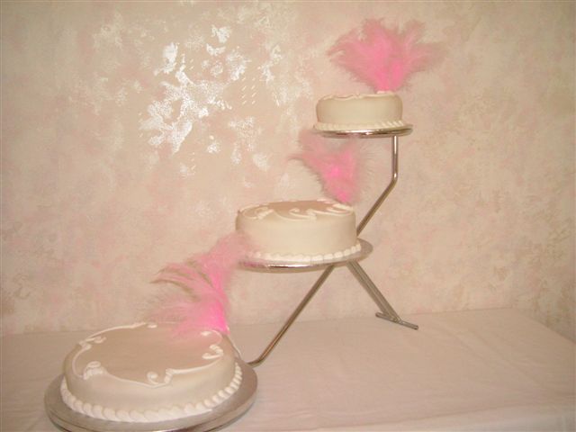 Three tier sliver tone cake stand