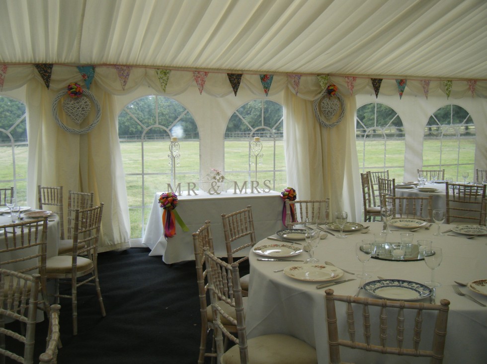 Circular Floral Fabric table centre